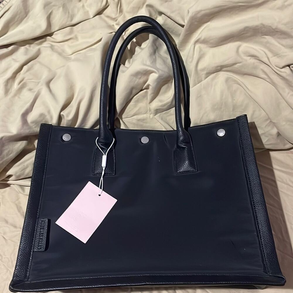Avec Les Filles black mixed material tote bag nwt and perfect unworn condition